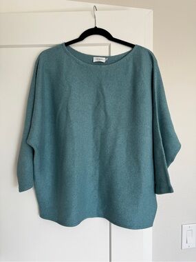 The Reset Teal Boatneck Knit Sweater